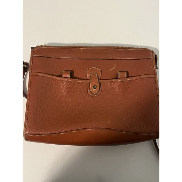 Dooney & Bourke All Weather Pebble Leather Satchel Bag Purse Brown Vintage 80's - Picture 6 of 16
